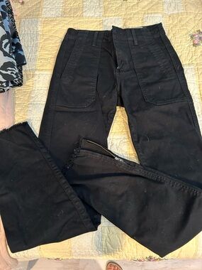 Vince Black Stretch Cotton Utility Pants